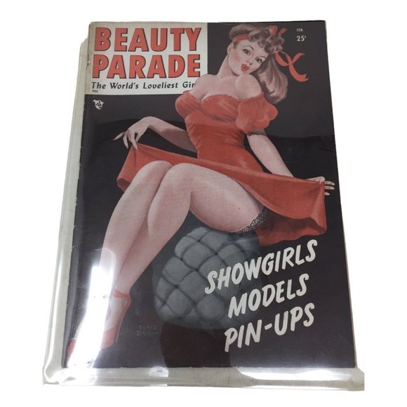 Vintage Beauty Parade The World's Loveliest Girl Showgirls Models Pin-Ups Magazi - Picture 3 of 16